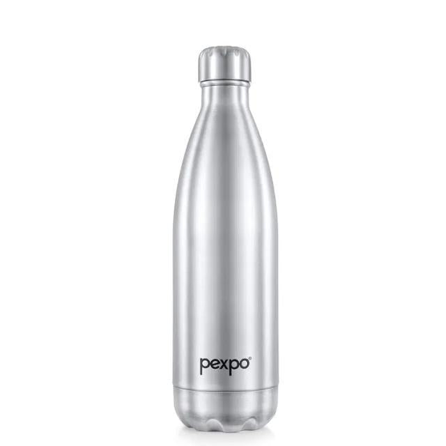 PEXPO 24 Hrs Hot & Cold | Stainless Steel Water Bottle | 1000 ML - 24 घंटे तक गर्म या ठंडा | स्टील बोतल